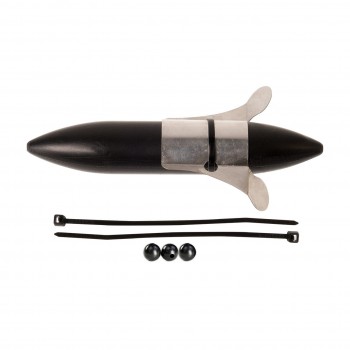 ZECK Propeller U-Float Solid Black pluta de grund cu aripioare
