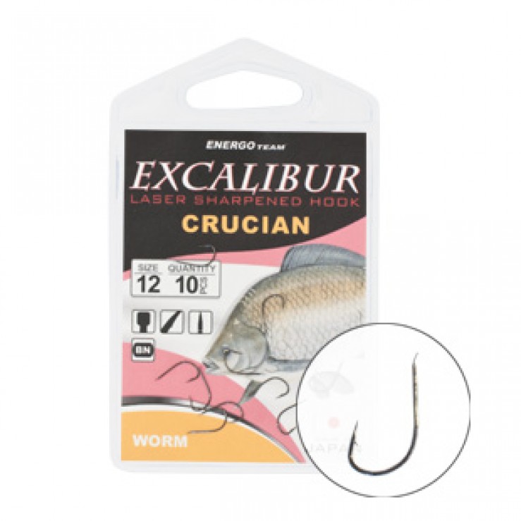 Excalibur Crucian Worm NS NR 6 Carlige 	