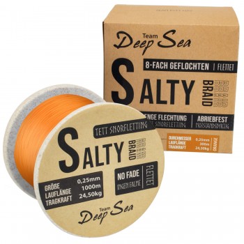 Team Deep Sea Salty-Braid Orange 0.25 mm | 24,5 kg fir la metru