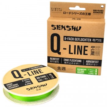 Senshu Q-Line Lime green  0,10 mm | 6,2 kg | 300 m fir textil