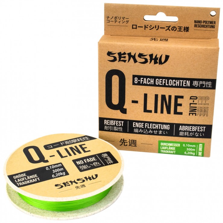 Senshu Q-Line Lime Green 0,12 mm | 8,4 kg | 300 m fir textil