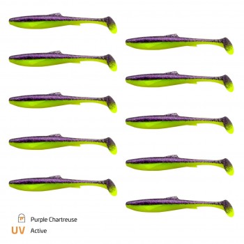 ZECK Dude 3 Inch | 7,6 cm Purple Chartreuse
